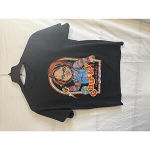 Chucky Graphic Black T-Shirt Size L